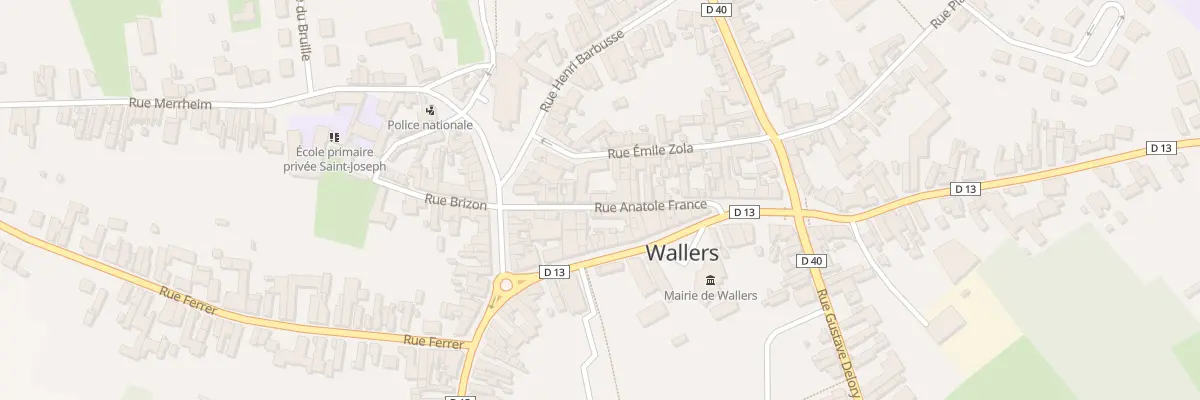Plan du 10 Rue Anatole France à Wallers