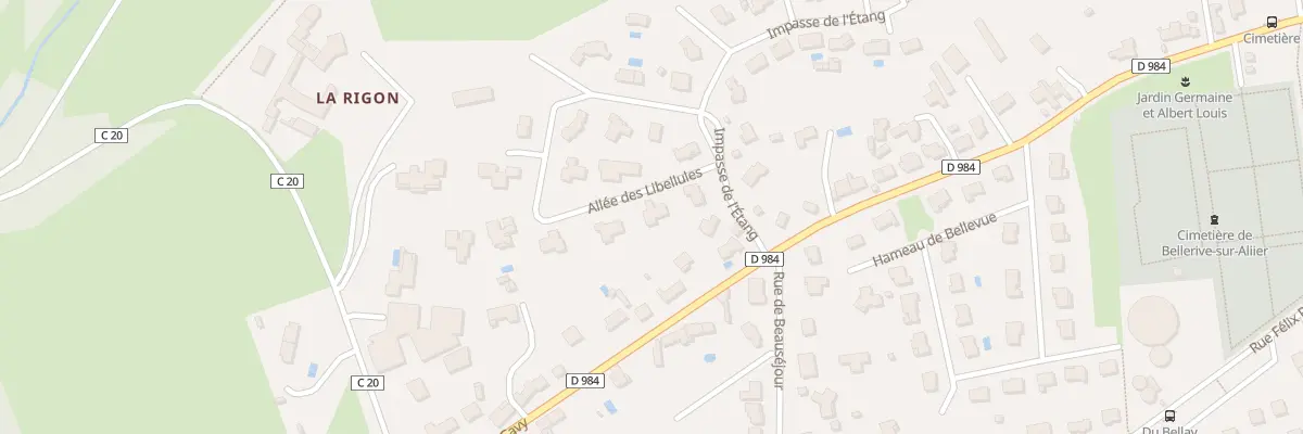 Plan du 1 All des Libellules à Bellerive-sur-Allier