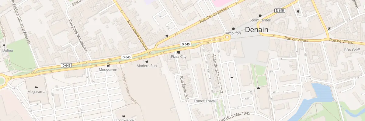 Plan du 1 Rue Emile Zola à Denain