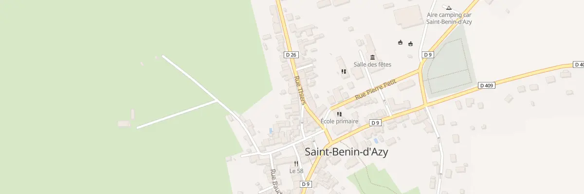 Plan du 11 Rue Thiers à Saint-Benin-d’Azy
