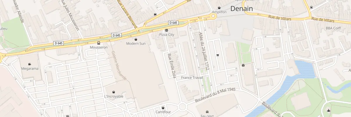 Plan du 13 Rue Emile Zola à Denain