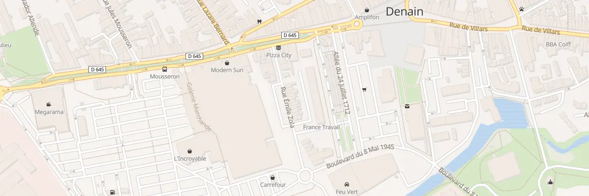Plan du 15 Rue Emile Zola à Denain