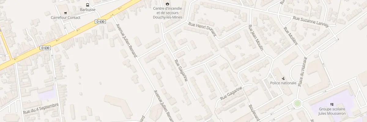 Plan du 22 Rue Gagarine à Douchy-les-Mines