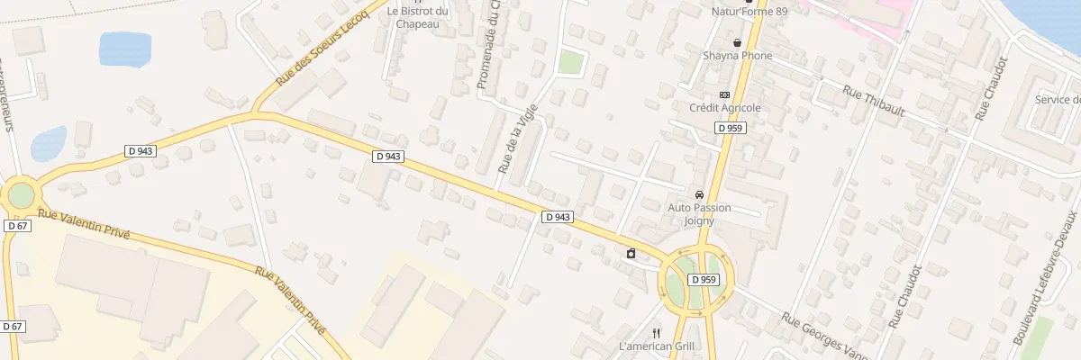 Plan du 12 Rue Aristide Briand à Joigny