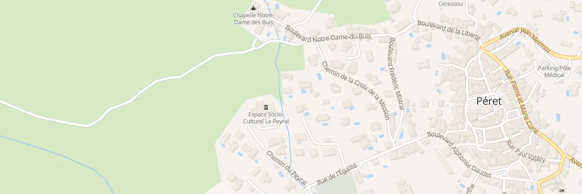 Plan du 19 Che de la Croix de Mission à Péret