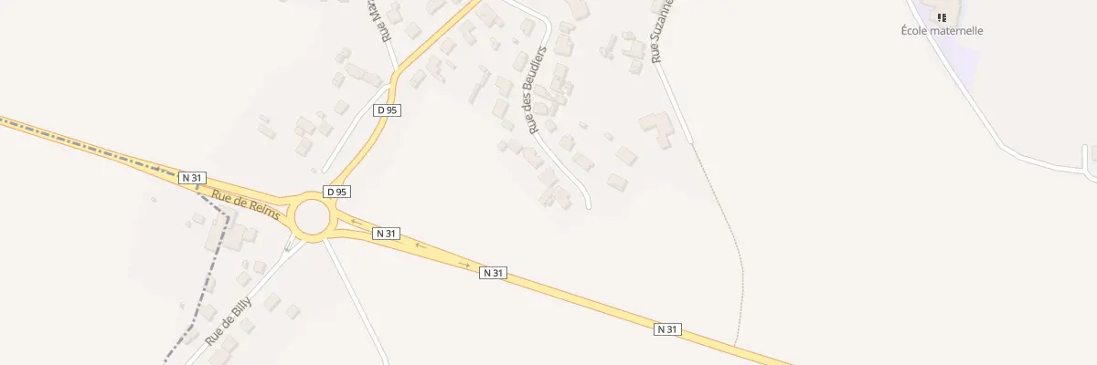 Plan du 190 Rue des Beudiers à Venizel