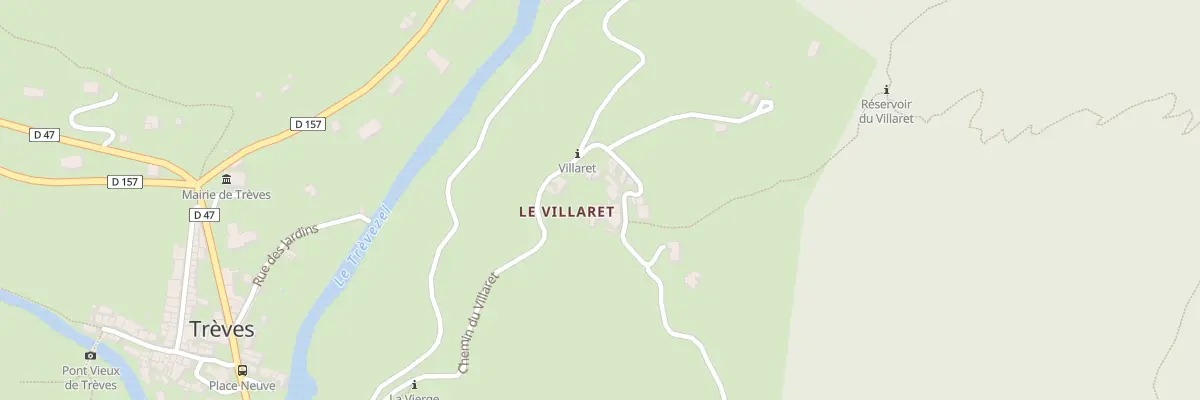 Plan du 5082 Le Villaret et Granassiere à Trèves