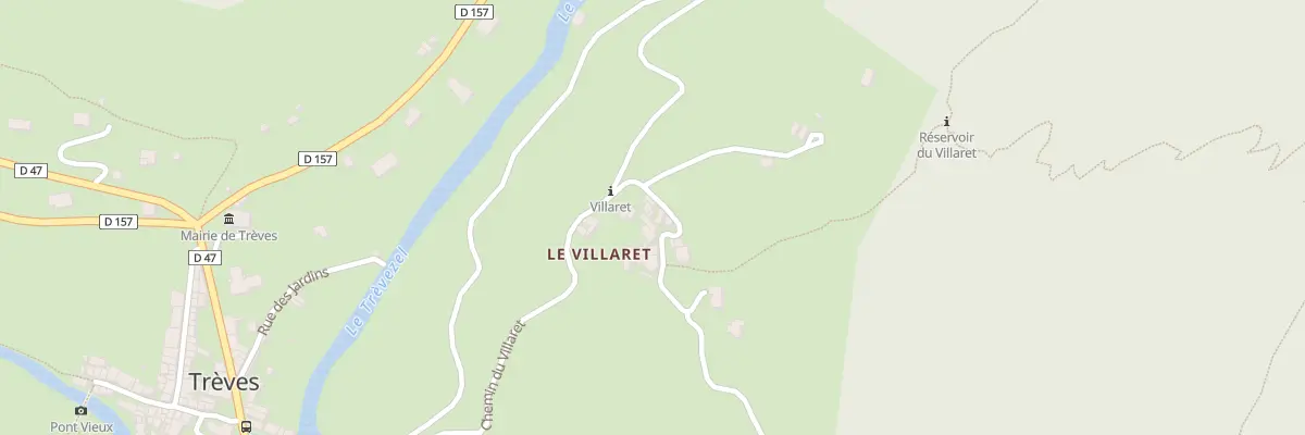 Plan du 5350 Le Villaret et Granassiere à Trèves