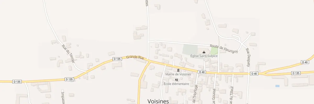 Plan du 2 Rte de Fleurigny à Voisines