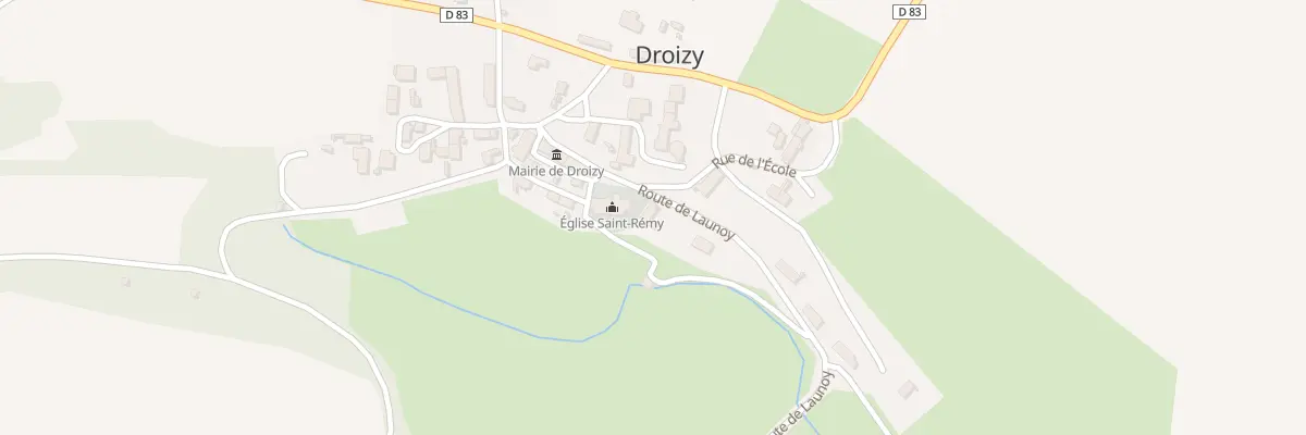Plan du 2 Rte de Launoy à Droizy