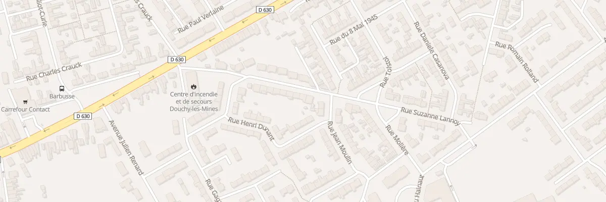 Plan du 16 Rue Suzanne Lannoy à Douchy-les-Mines