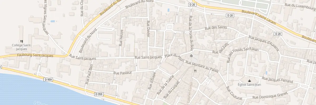 Plan du 6 Rue Saint Jacques à Joigny