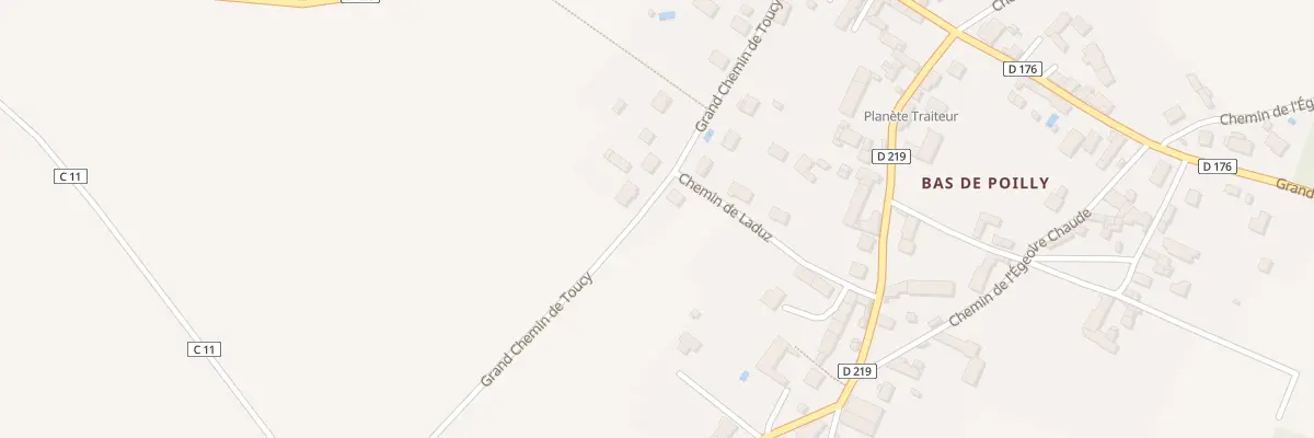 Plan du 261 Bas de Grillot à Poilly-sur-Tholon