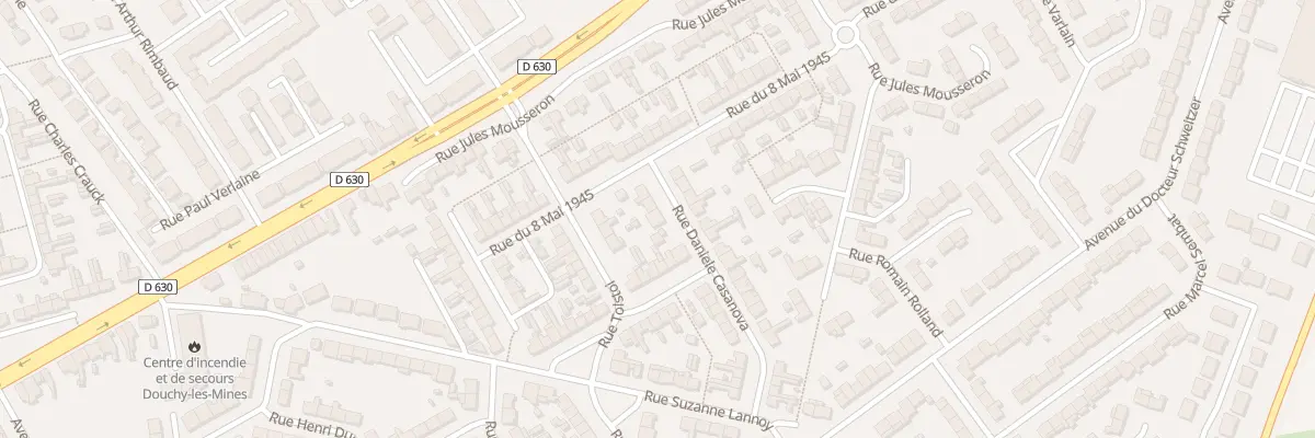 Plan du 5 Rue Daniele Casanova à Douchy-les-Mines
