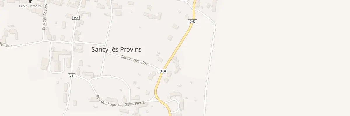 Plan du 1 Rue de Villiers St Georges à Sancy-lès-Provins