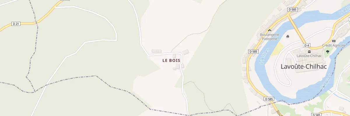 Plan du 5216 Le Bois à Lavoûte-Chilhac