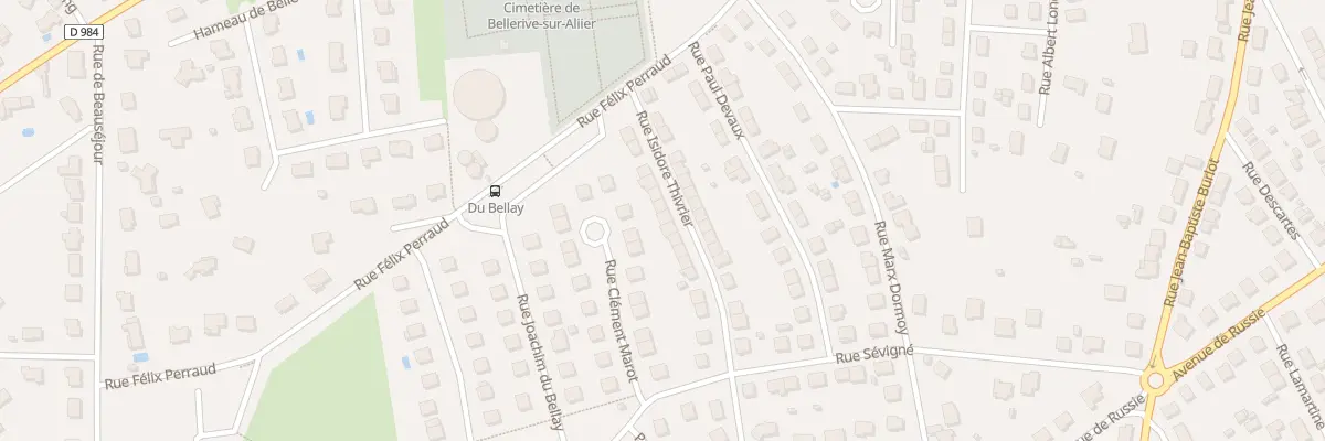 Plan du 14 Rue Isidore Thivrier à Bellerive-sur-Allier