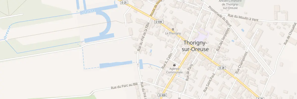 Plan du 2 Rue du Pré de la Fête à Thorigny-sur-Oreuse