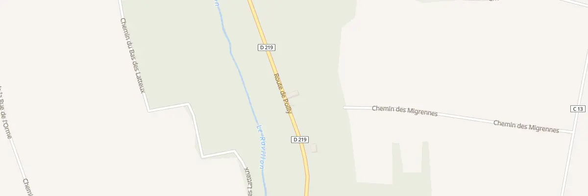Plan du 1 Rte de Poilly Auvergne à Poilly-sur-Tholon