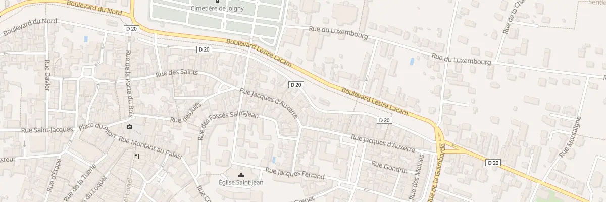Plan du 64 Bd Lésiré Lacam à Joigny