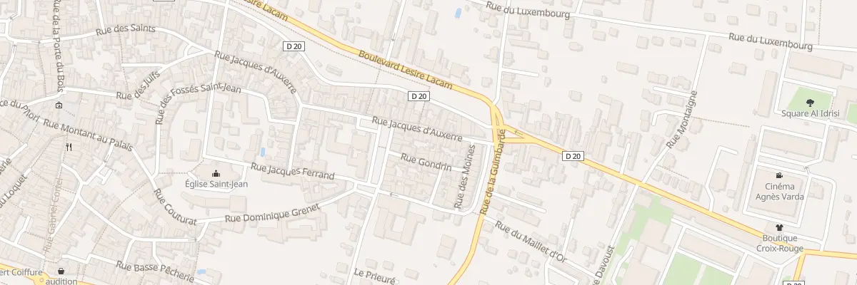 Plan du 68 Rue Jacques d’Auxerre à Joigny