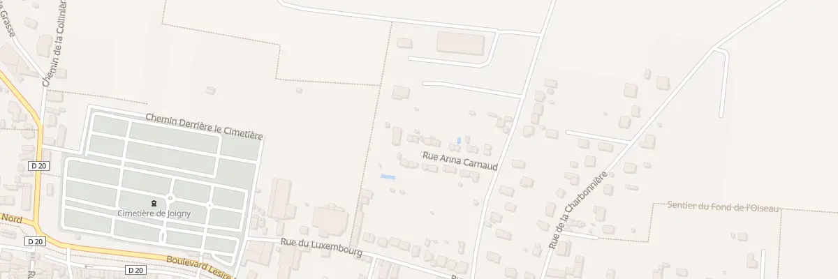 Plan du 20 Rue Anna Carnaud à Joigny