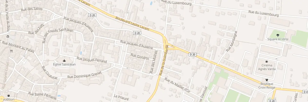 Plan du 33 Rue des Moines à Joigny