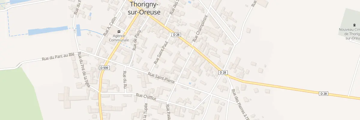 Plan du 1 Rue Pasteur à Thorigny-sur-Oreuse