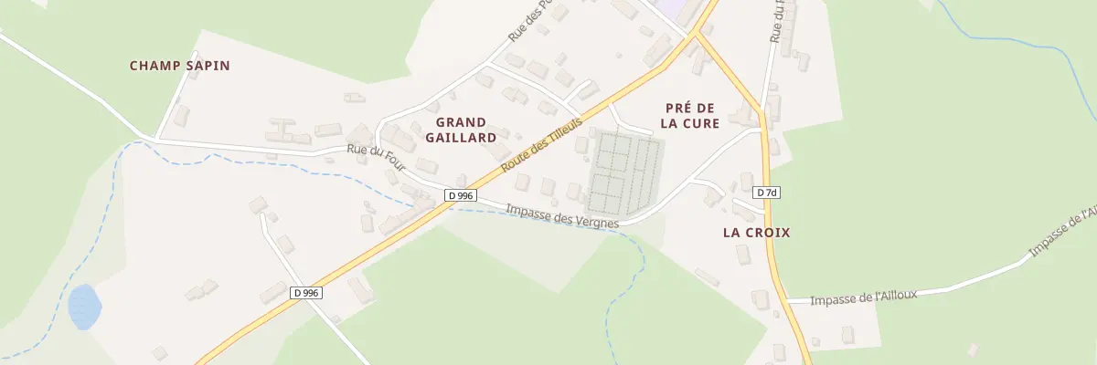 Plan du 3 Imp des Vergnes à Sugères