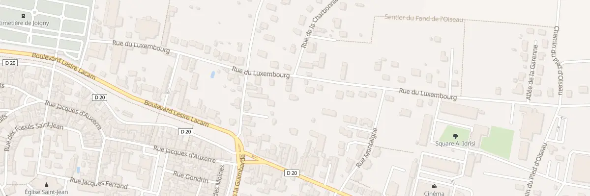 Plan du 36 Rue du Luxembourg à Joigny