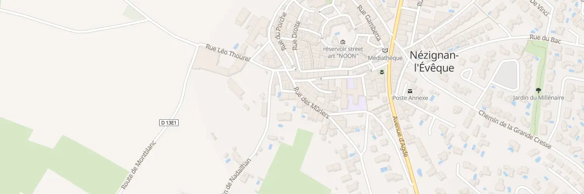 Plan du 8 Rue Fontvieille à Nézignan-l’Évêque