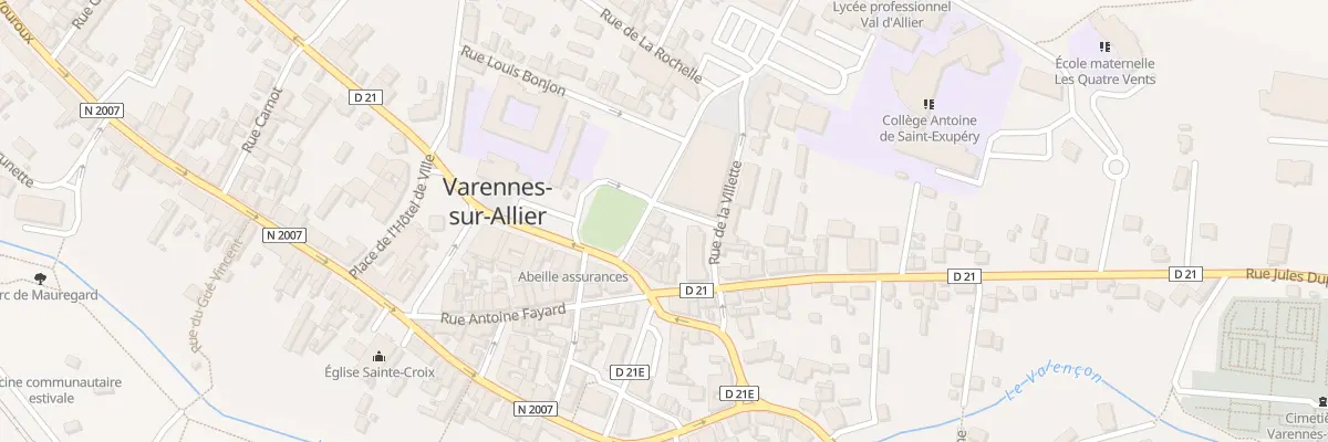 Plan du 7 Rue de Beaupuy à Varennes-sur-Allier