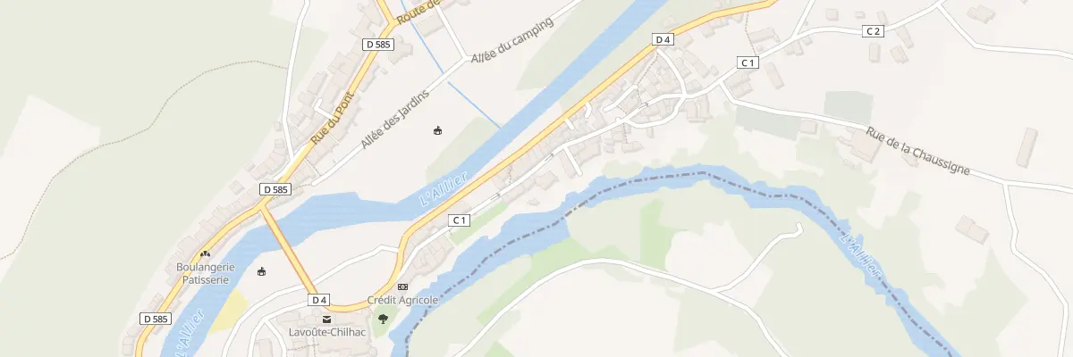 Plan du Bourg à Lavoûte-Chilhac