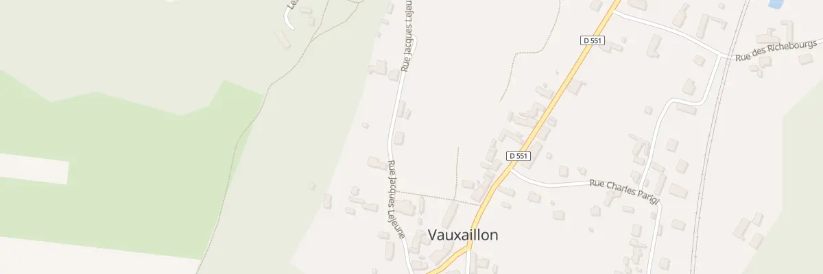 Plan de la Rue Jacques Lejeune à Vauxaillon