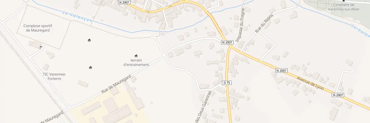 Plan du 9008 Rue de la Bêche à Varennes-sur-Allier