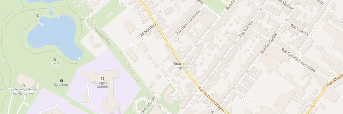 Plan du 93 Rue de la République à Caudry