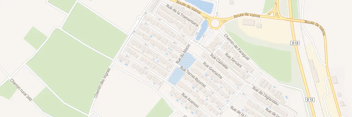 Plan du 2 Rue du Narbones à Saint-Thibéry