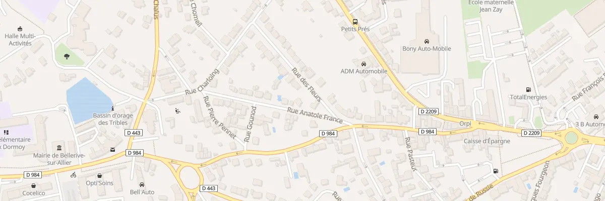 Plan du 3 Rue des Fleurs à Bellerive-sur-Allier
