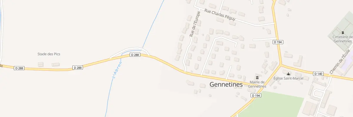 Plan du 1 Rue de l’Europe à Gennetines