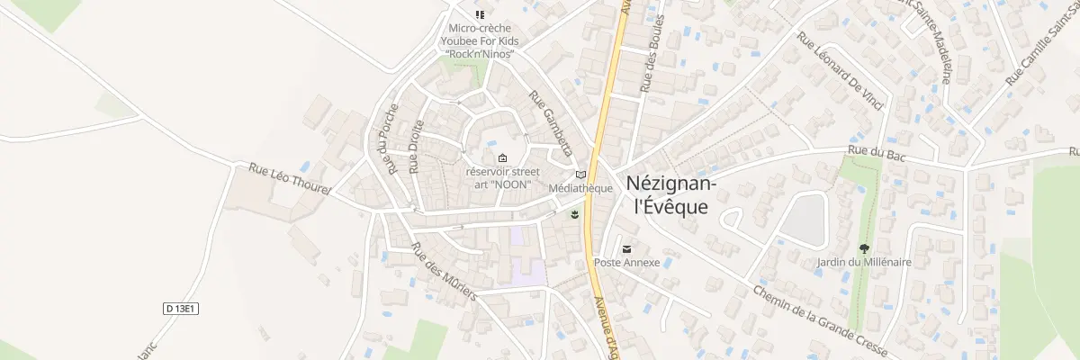 Plan du 1 Rue des Escaliers à Nézignan-l’Évêque