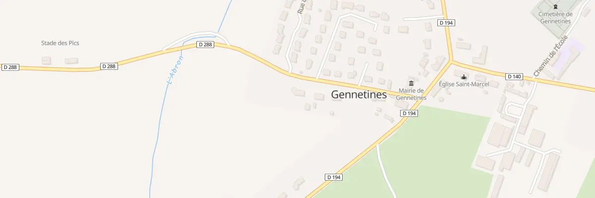 Plan du 11 Rue du Stade à Gennetines