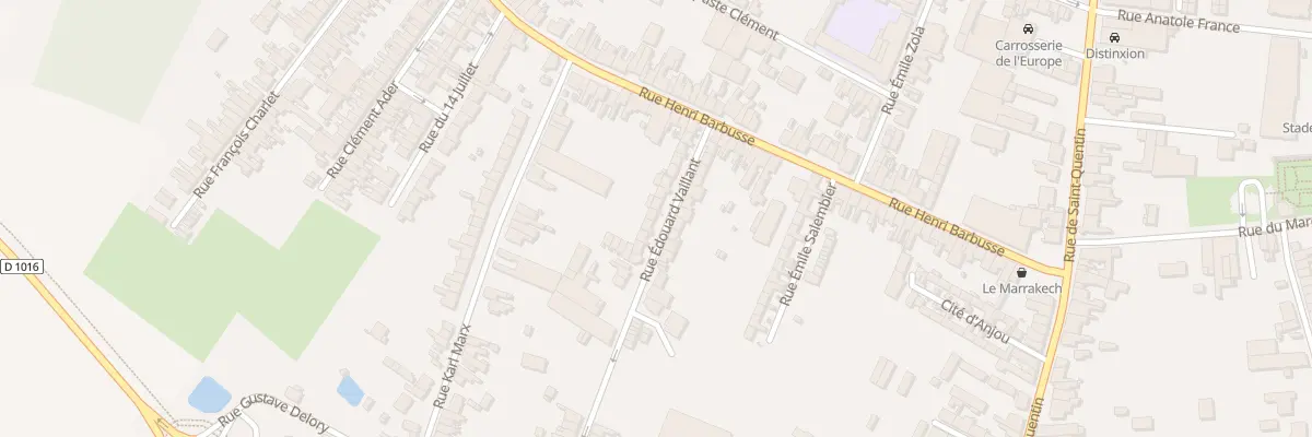 Plan du 18 Rue Edouard Vaillant à Caudry