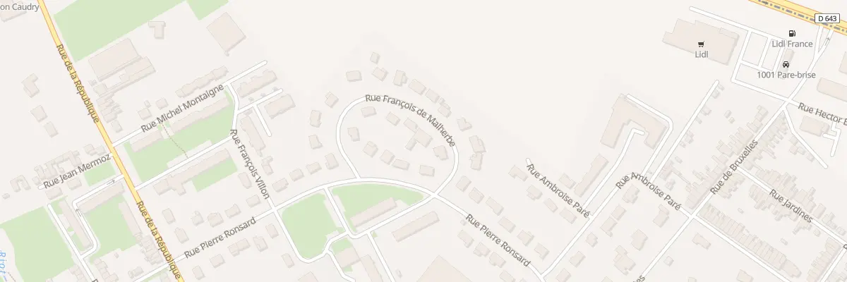 Plan du 10 Rue Francois de Malherbe à Caudry