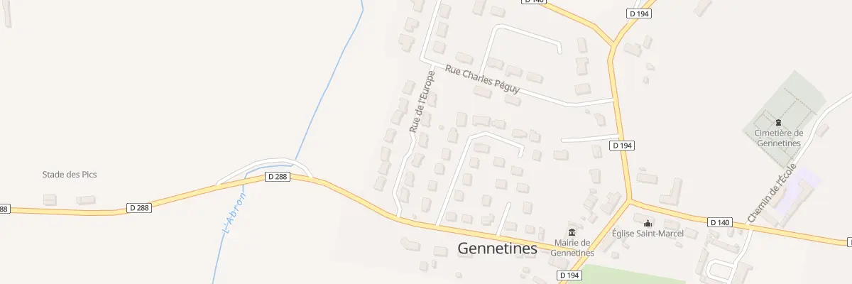 Plan du 8 Rue de l’Europe à Gennetines