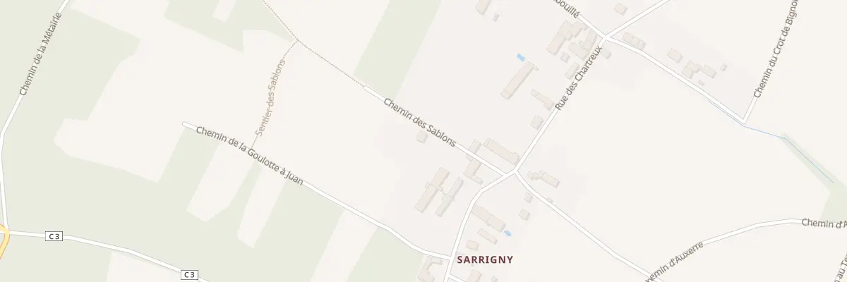 Plan du 1 Che des Sablons à Poilly-sur-Tholon