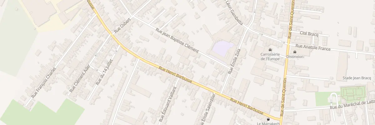 Plan du 52T Rue Henri Barbusse à Caudry