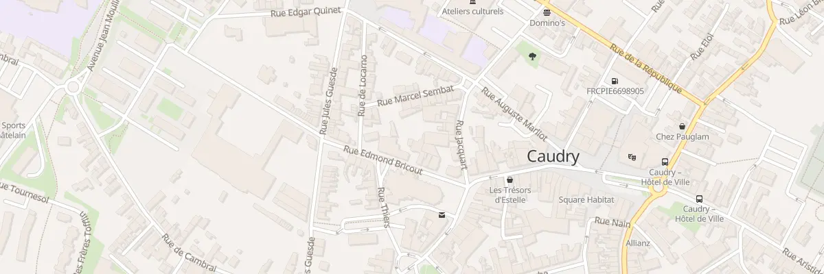 Plan du 14 Rue Edmond Bricout à Caudry
