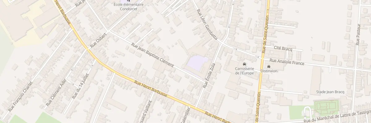 Plan du 2 Rue Jean-baptiste Clément à Caudry