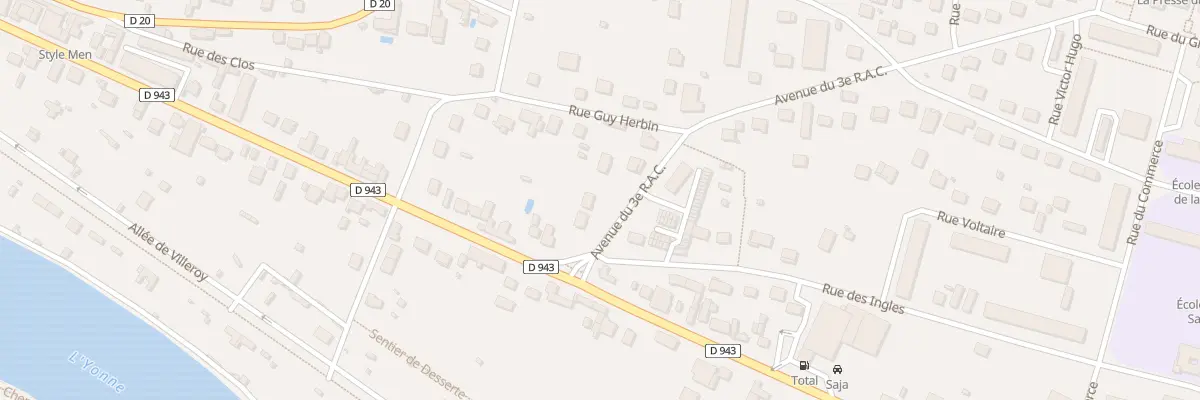 Plan du 3 Av du 3eme Rac à Joigny