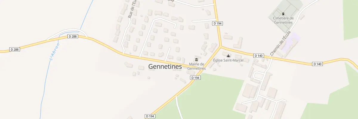 Plan du 2 Rue du Stade à Gennetines